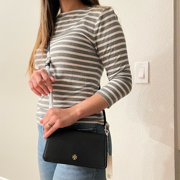 New, authentic tory burch Emerson mini crossbody bag black - Picture 11 of 12